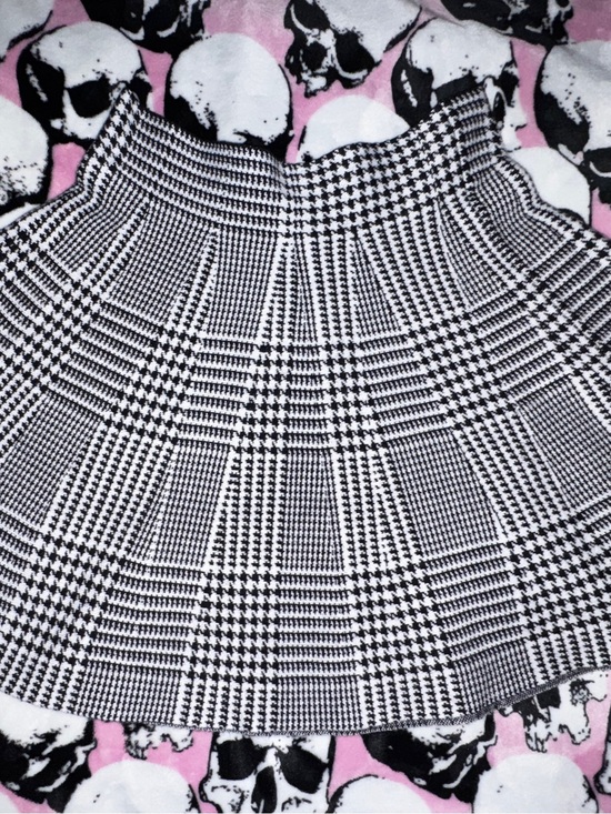 Hesperus Dresses & Skirts - High-Waist Black & White Plaid Skater Skirt